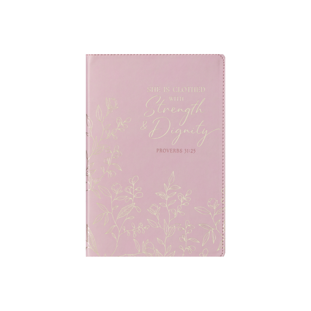 Journal Strength & Dignity Pink Faux Leather Classic 