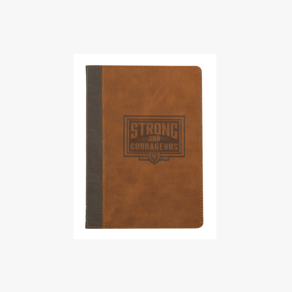 Journal Classic Strong & Courageous Brown & Tan