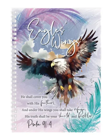 Journal Eagles Wings Psalm 91:4 Wirebound