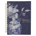 Journal Grace Blue Floral Tile Wirebound 