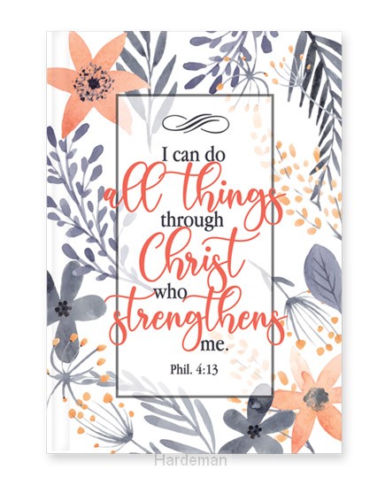 Journal I Can Do All Things Floral Hardcover (08/24