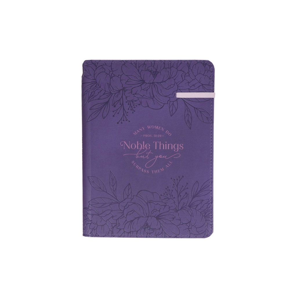 Journal Noble Things Purple with Pen Holder