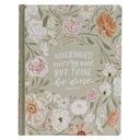 KJV Notetaking Large Print Not My Will Sage Green Floral
