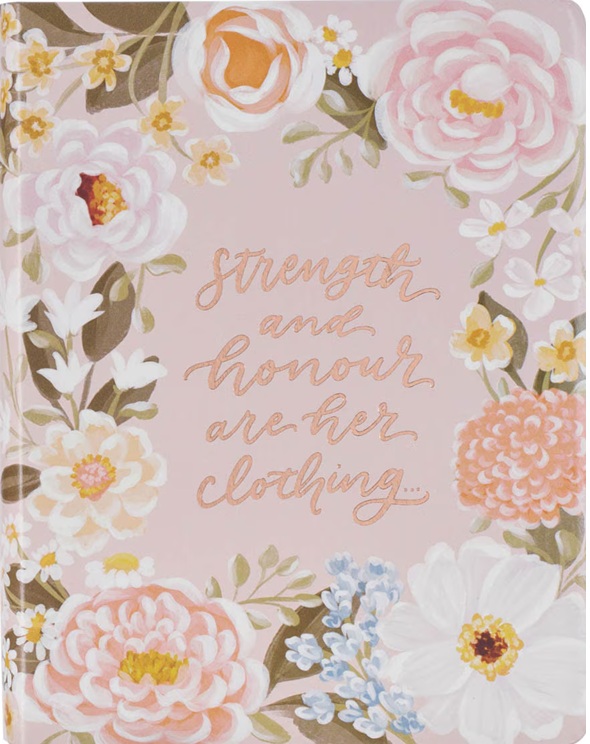 KJV Notetaking Strength & Dignity Peach Floral