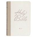 KJV Pocket Bible Ivory White Debossed Zip