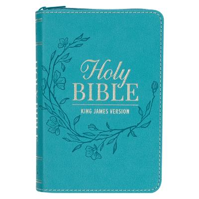 KJV Pocket Bible Teal Debossed Zip