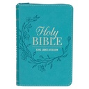 KJV Pocket Bible Teal Debossed Zip