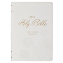 KJV Super Giant Print Bible White Debossed Gold Foil