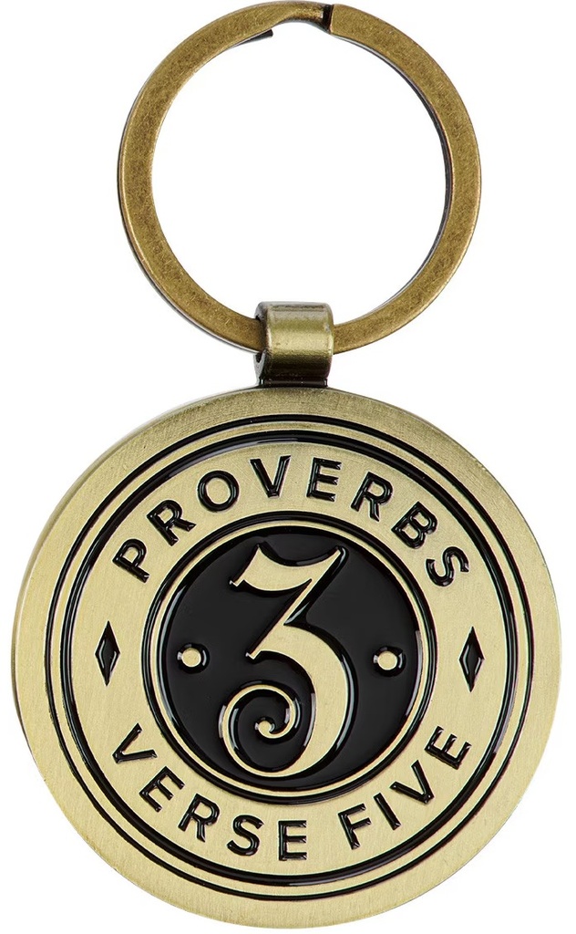 Keyring Trust In The Lord Prov 3:5 Metal Round