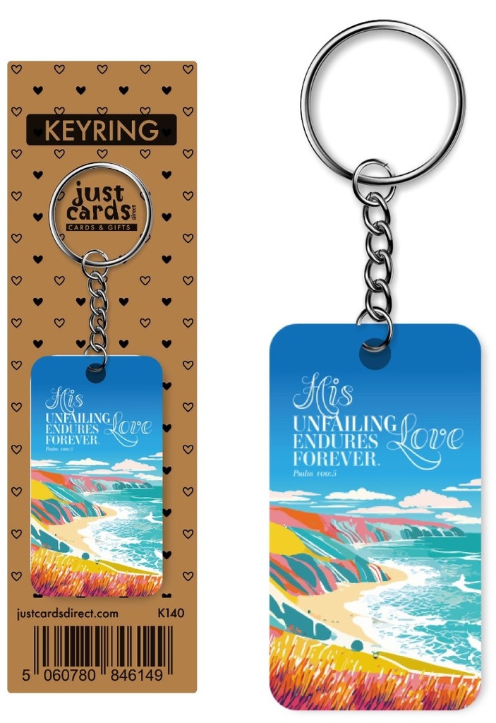 Keyring Unfailing Love Wood