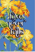 Memo Pad Love Never Fails Floral Blue  (OP)