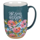 Mug Be Still & Know Blue Floral