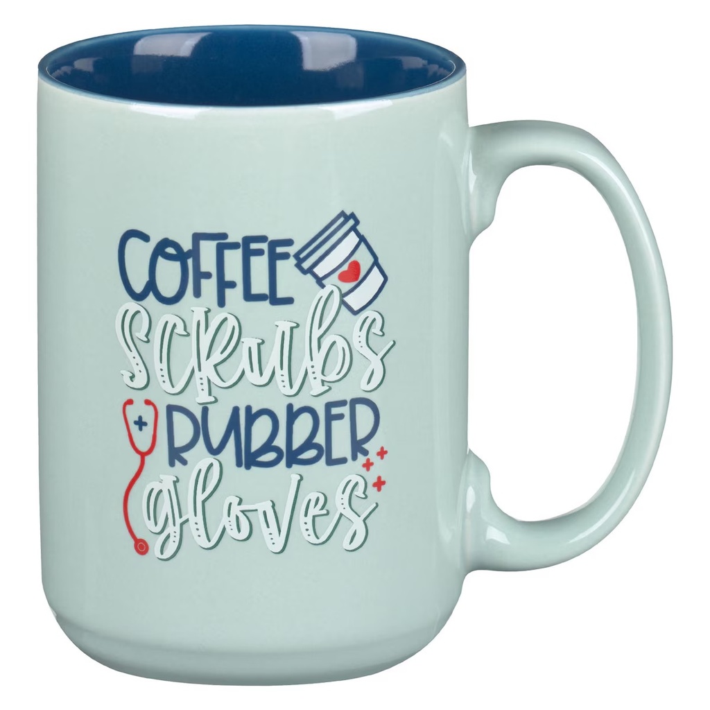 Mug Coffee Scrubs Rubber Gloves