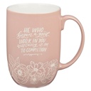 Mug Good Work In You Pink Floral 