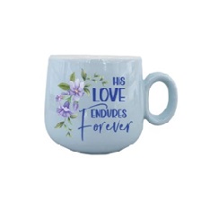 Mug His Love Endures Forever Blue Wide