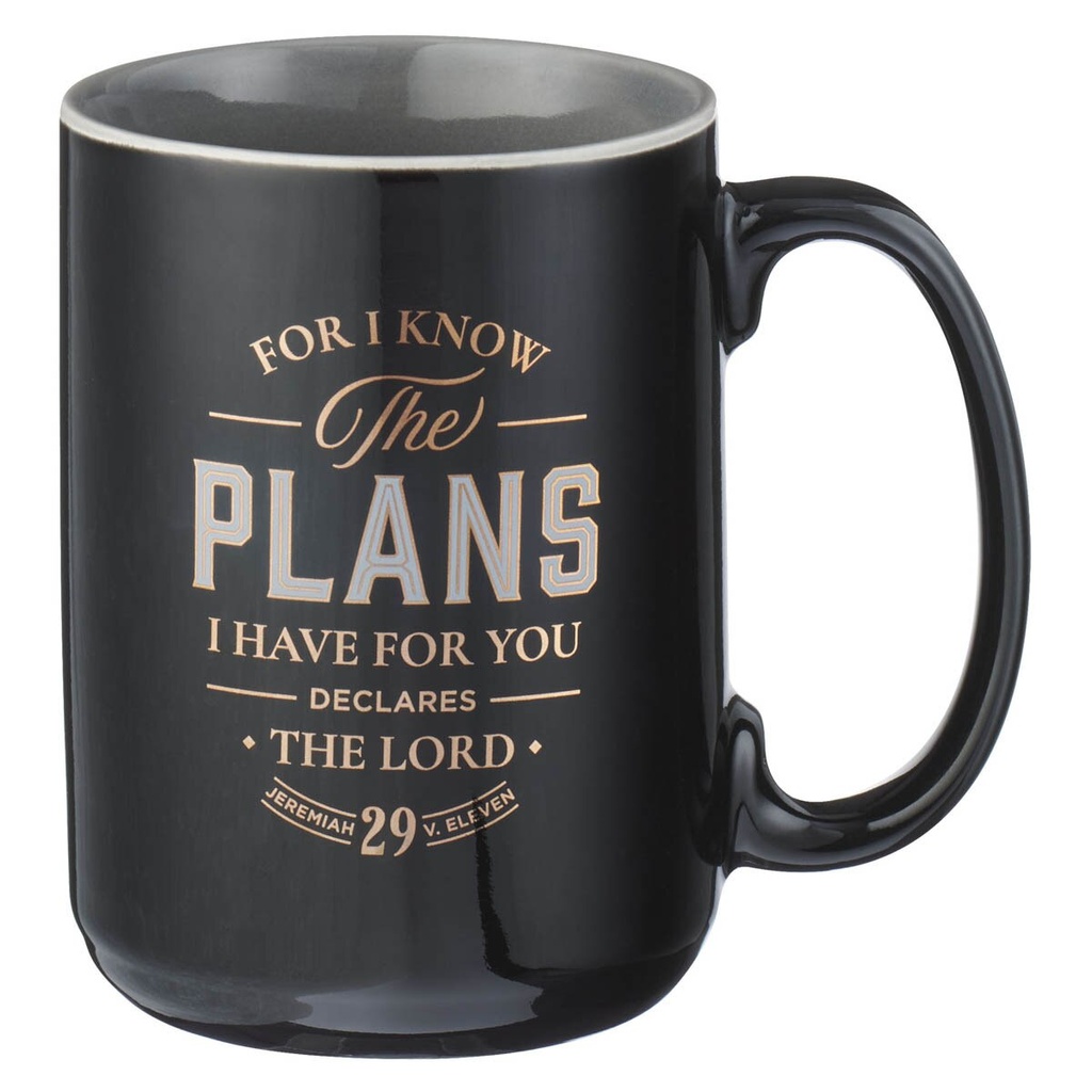 Mug I Know The Plans Charcoal Ceramic 
