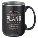 Mug I Know The Plans Charcoal Ceramic 