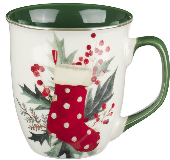 Mug Set 2pc Christmas Time Berries 