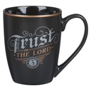 Mug Trust In The Lord Charcoal & Brown