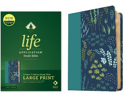 NLT Life Application Study Bible Large Print Meadow Teal 