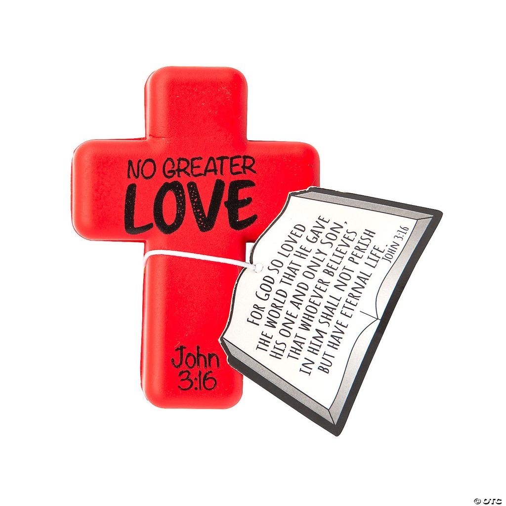 No Greater Love Cross Stress Toy with Card (12/24)