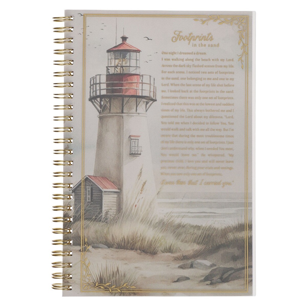 Notebook Footprints Lighthouse Wirebound (01/25)
