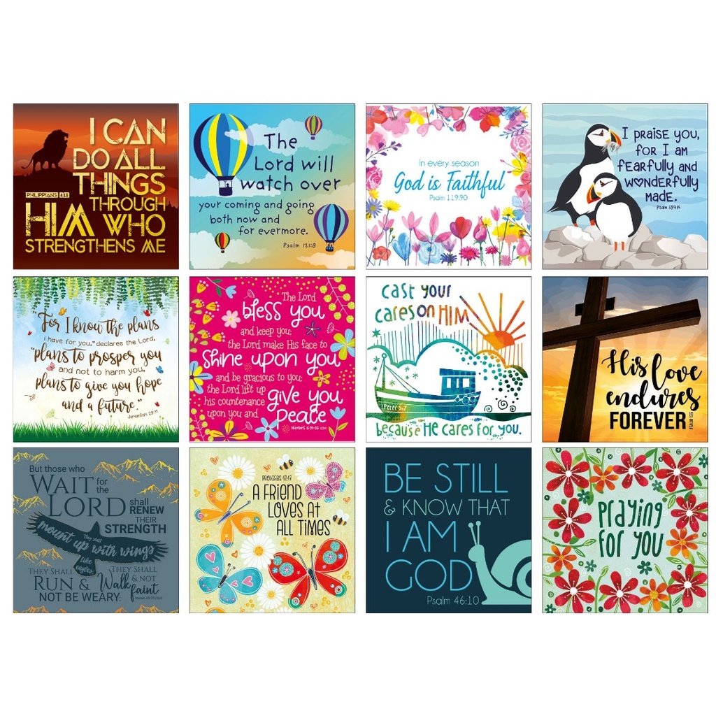 Notelets Christian Inspirational 12Pc