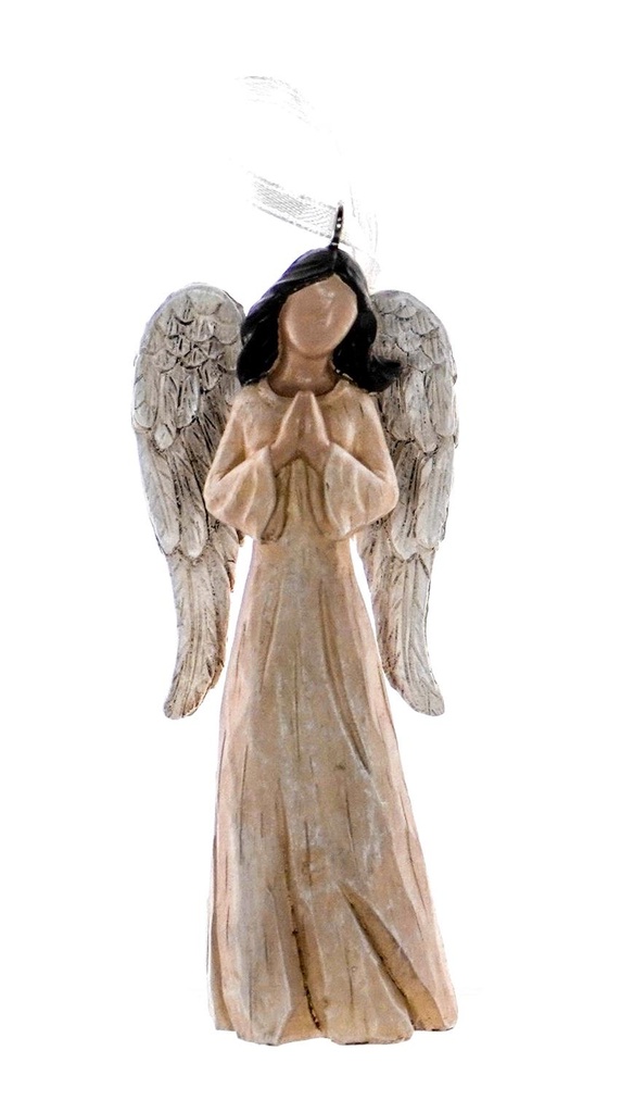 Ornament Angel Beige Resin Single