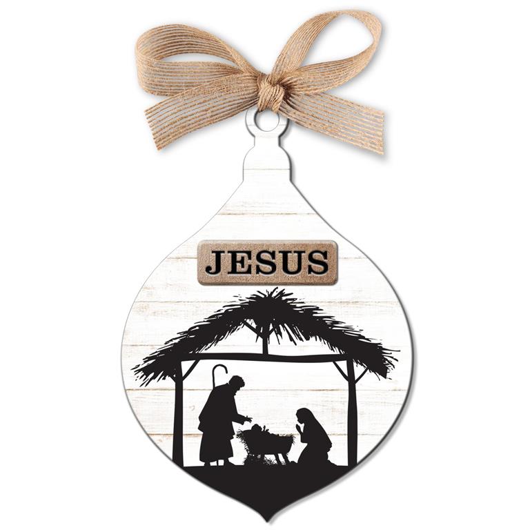 Ornament Jesus Nativity Scene MDF