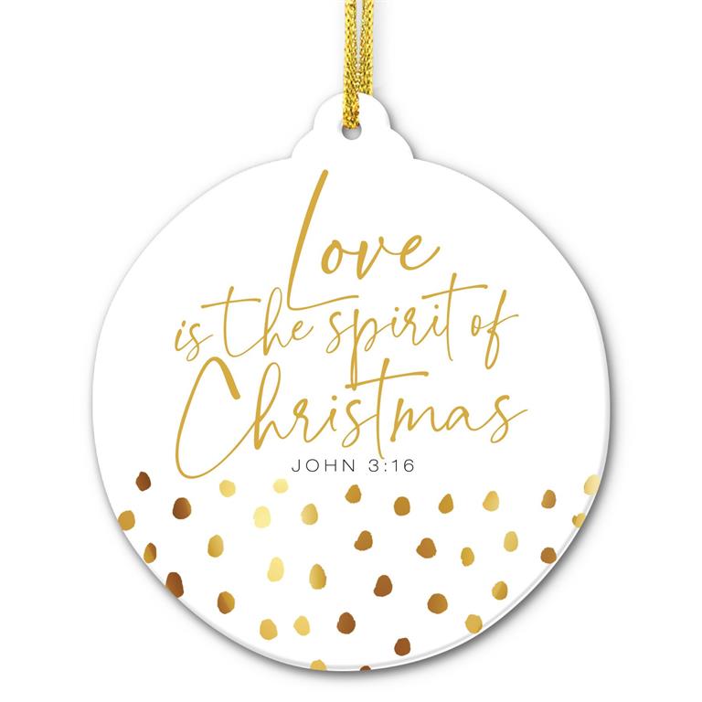 Ornament Spirit of Christmas Metallic Gold