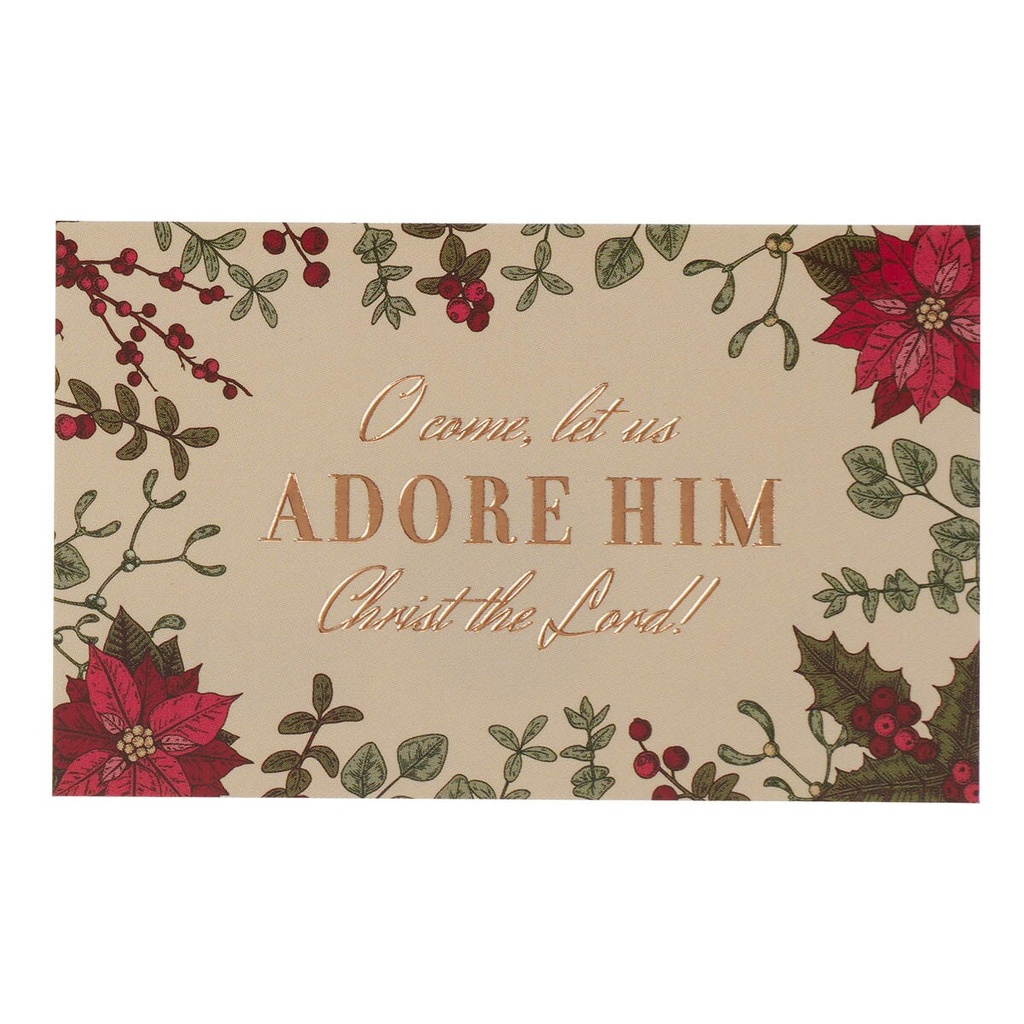 Pass Around Cards Adore Him Poinsettia