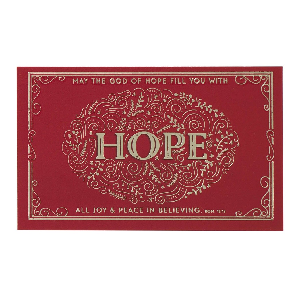 Pass Around Cards Hope Red Filigree