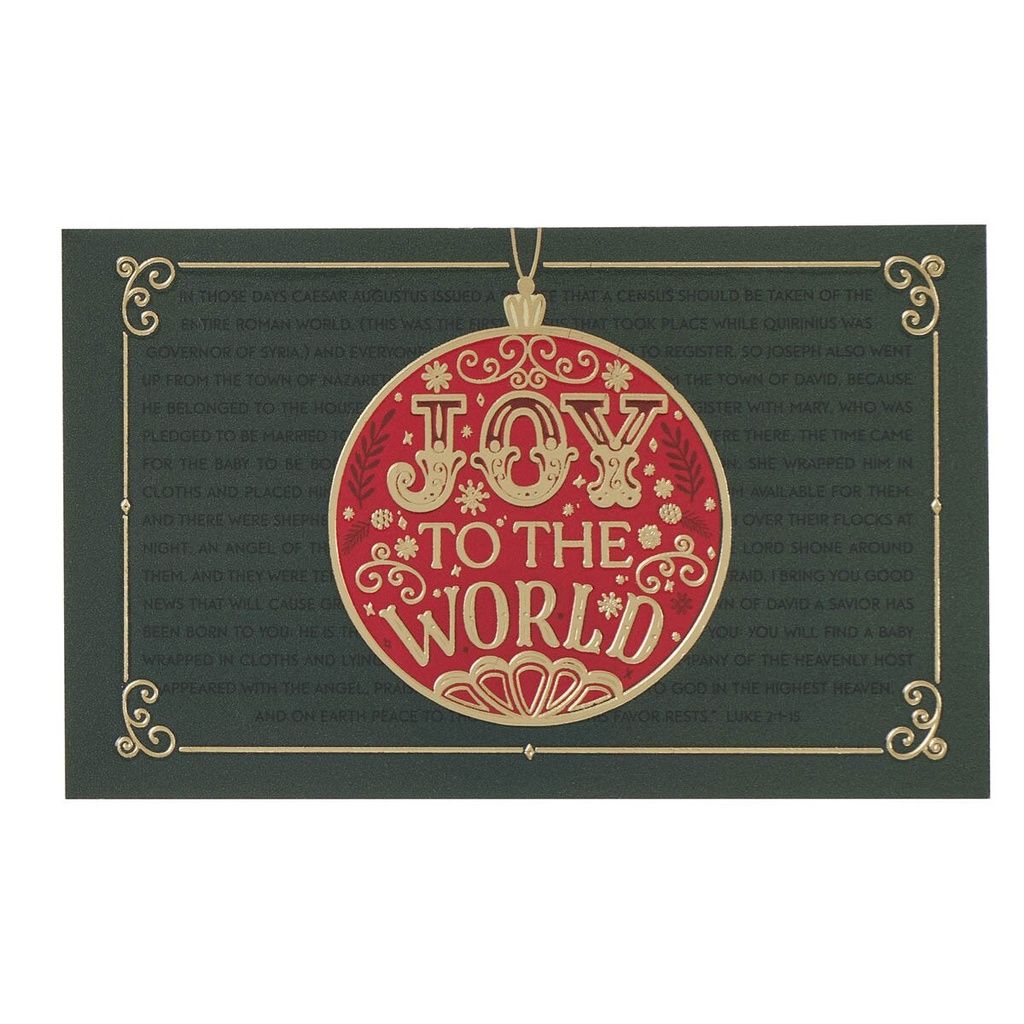 Pass Around Cards Joy To The World Bauble
