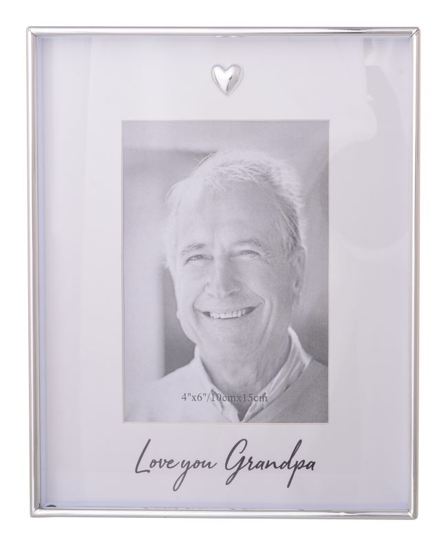 Photo Frame Grandpa Silver Love Heart