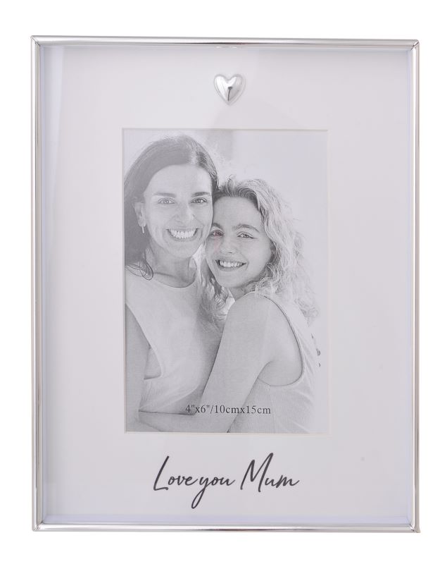 Photo Frame Mum Silver Love Heart