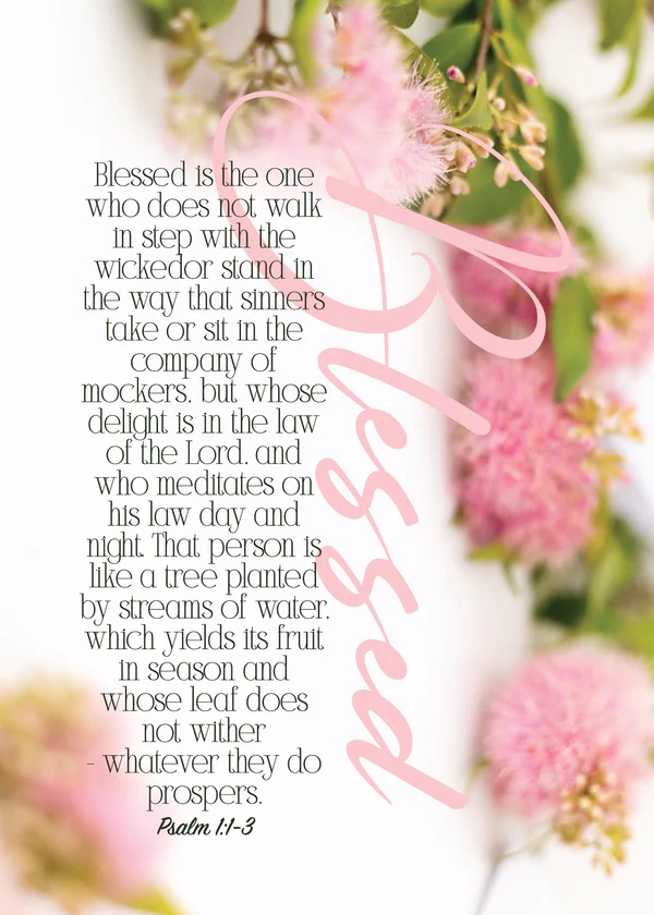 Post Lg: Blessed Pink Floral