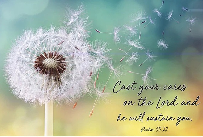 Post Sm: Cast Your Cares Dandelion (02/25) LAMINATED