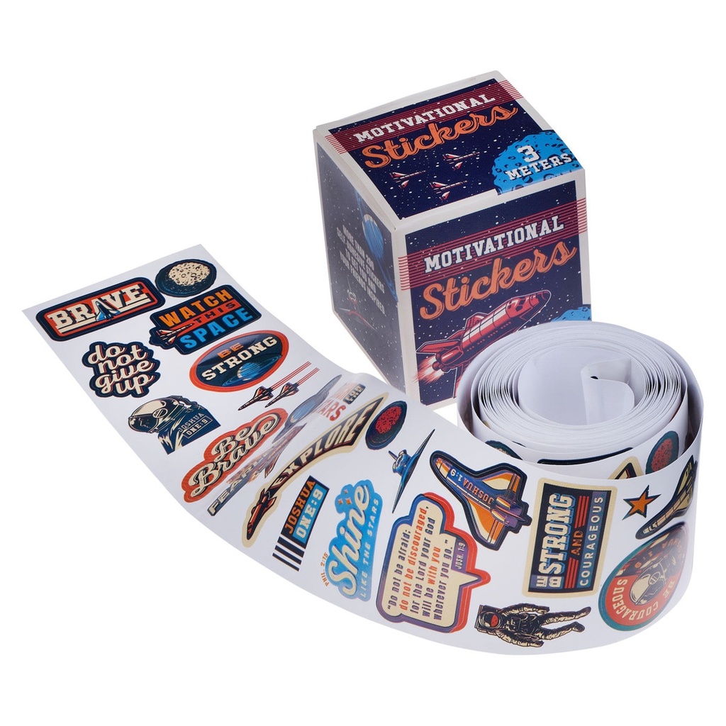 Sticker Roll Strong & Courageous Space 