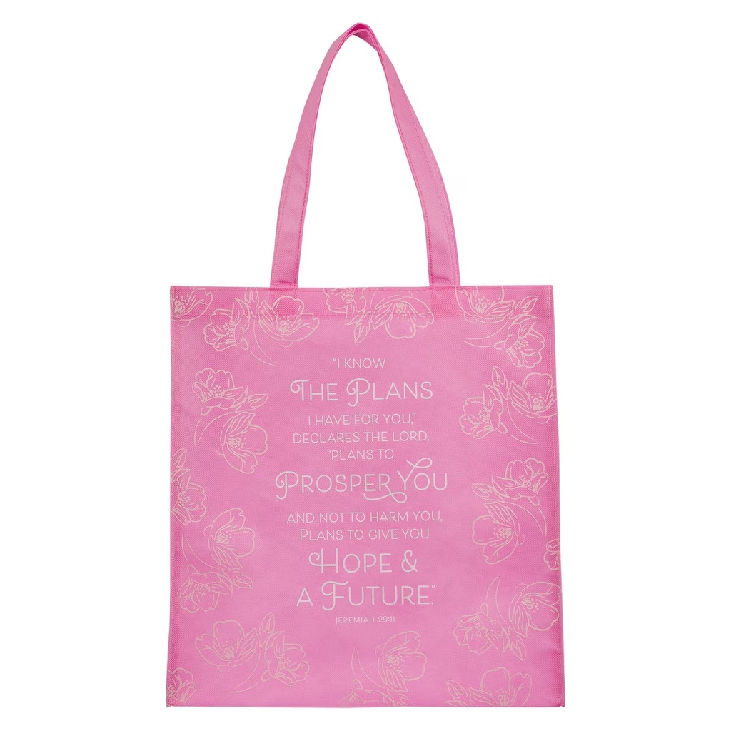 Tote Bag I Know The Plans Pink Non-Woven