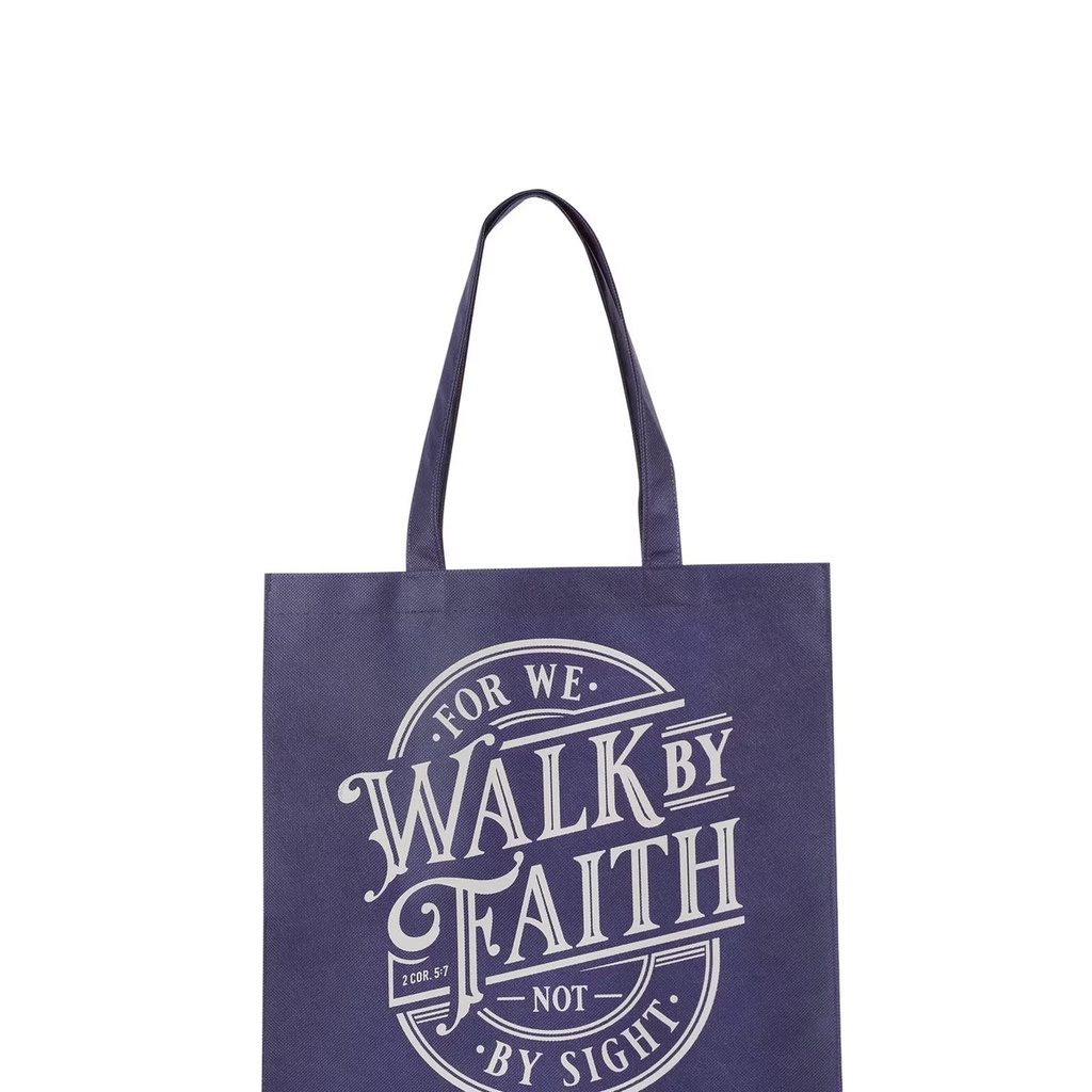 Tote Bag Walk By Faith Navy Non-woven