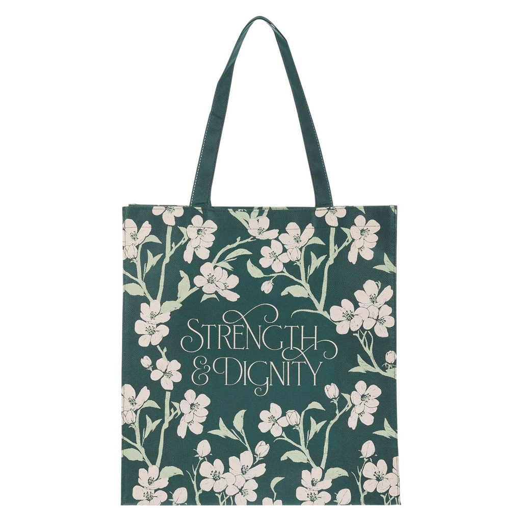 Tote Strength & Dignity Green Polypropylene