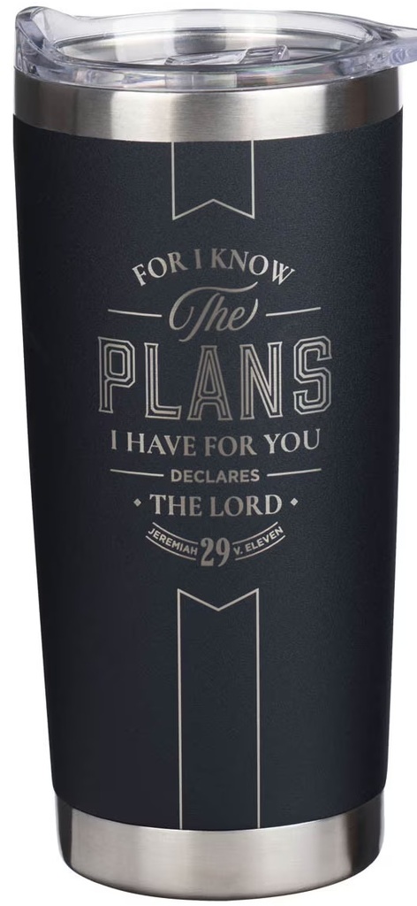Tumbler I Know The Plans Charcoal SS 