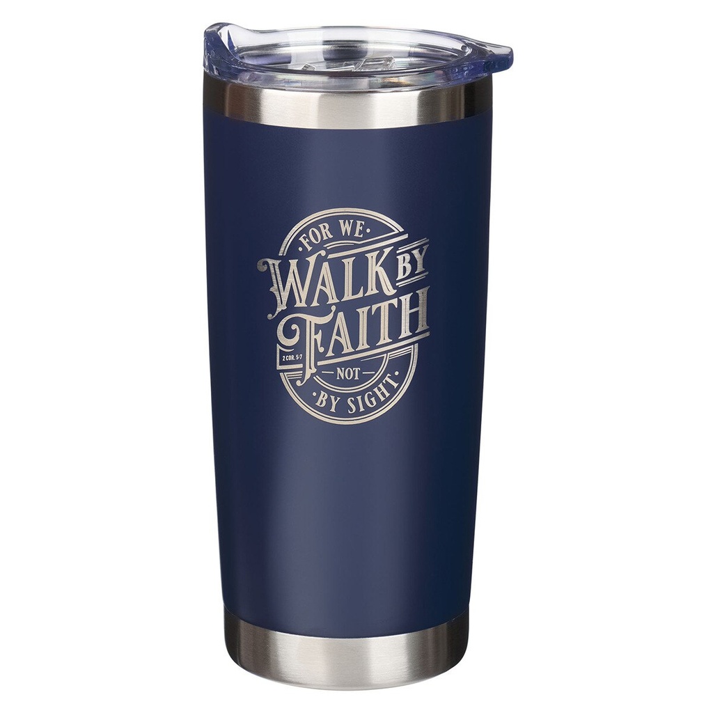 Tumbler Walk By Faith Navy Stainless Steel