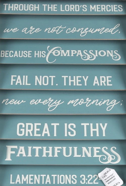 Wall Plaque Great Is Thy Faithfulness Slats