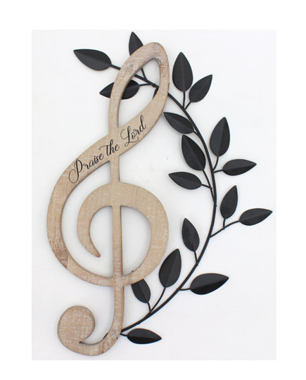 Wall Plaque Praise The Lord Treble Clef
