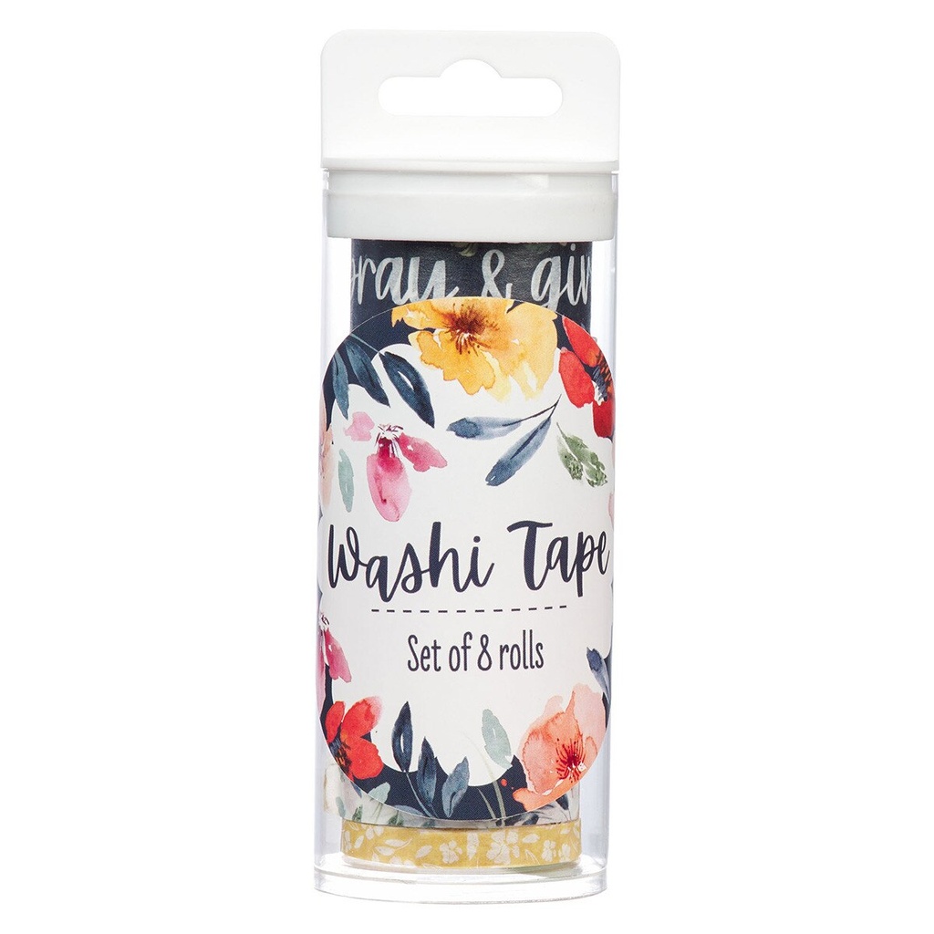 Washi Tape Set 8pc Give Thanks 