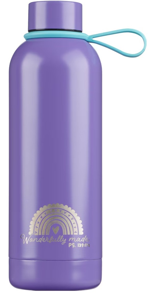 Water Bottle Wonderfully Made Stickers Purple SS