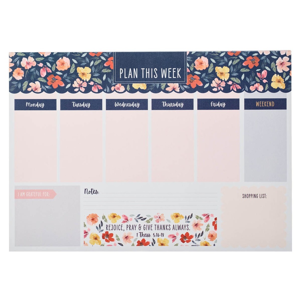 Weekly Planner Undated Rejoice Always (01/25)