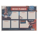 Weekly Planner Undated Strong Courageous Space 