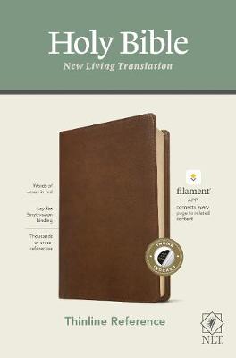 NLT Thinline Ref Bible Filament Enabled Brown Indexed